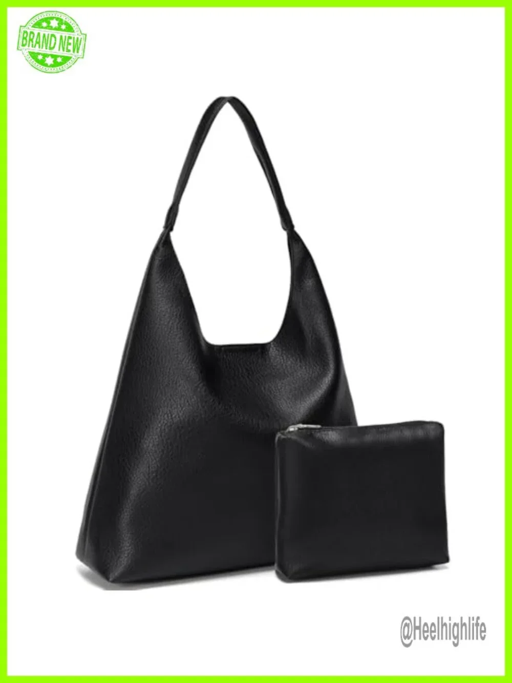 Soft Vegan Leather Slouchy Hobo Tote Purse Shoulder Bag for Work Travel